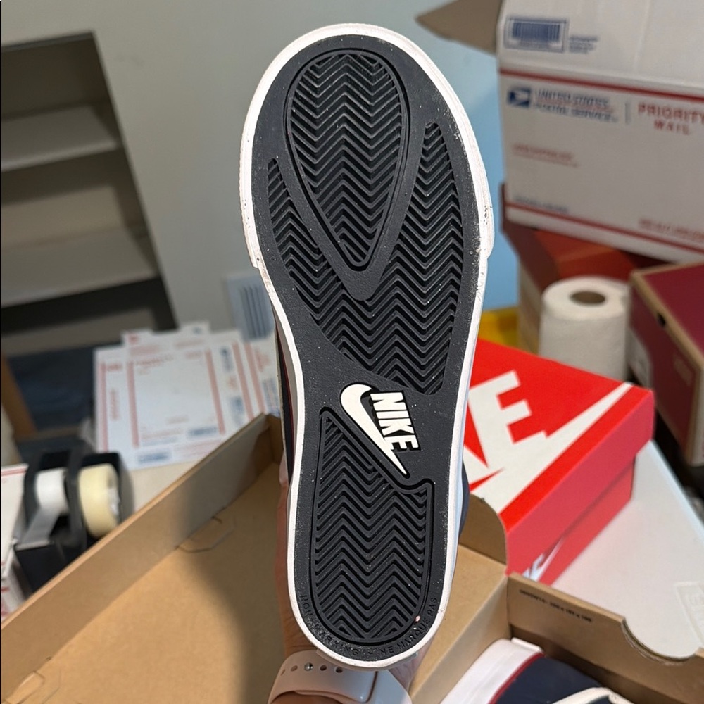 Nike Navy and White High-Top Blazers - Picture 2 of 2